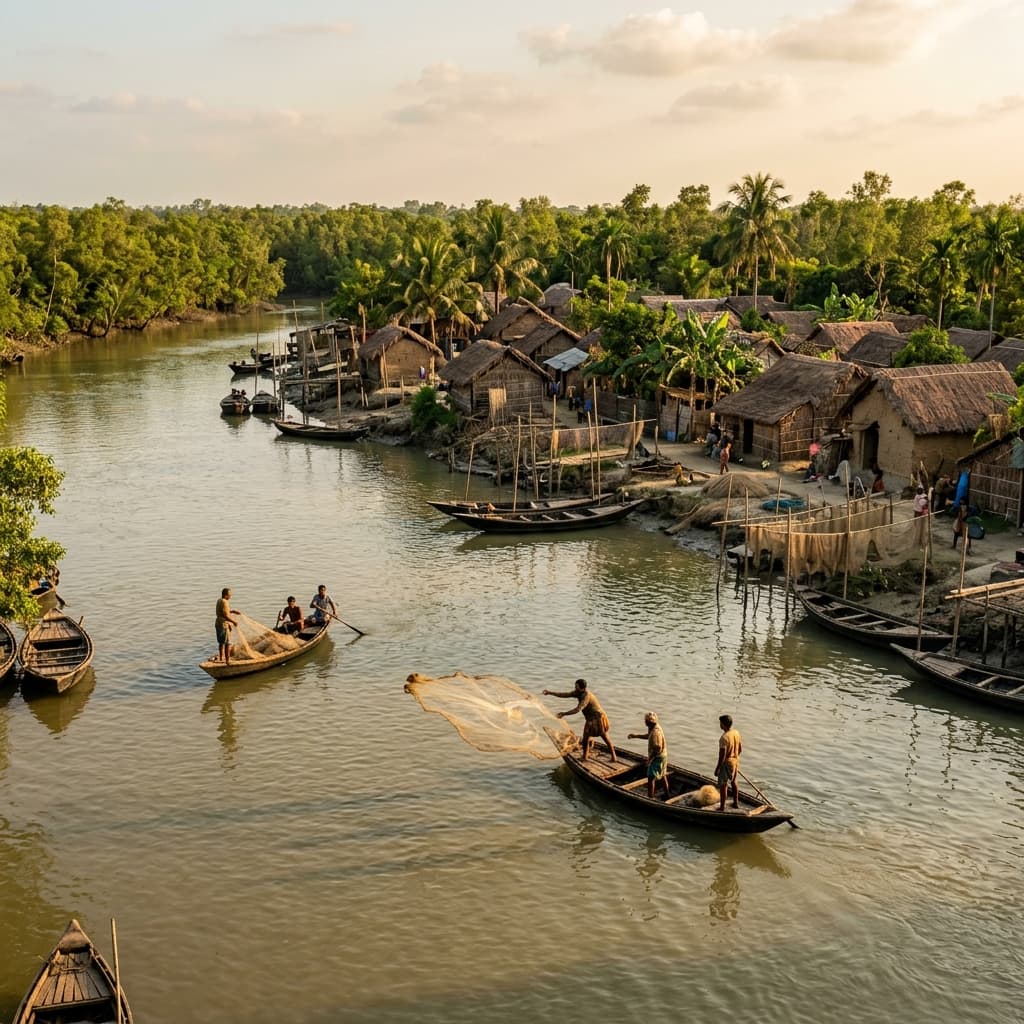 River life in Sundarbans